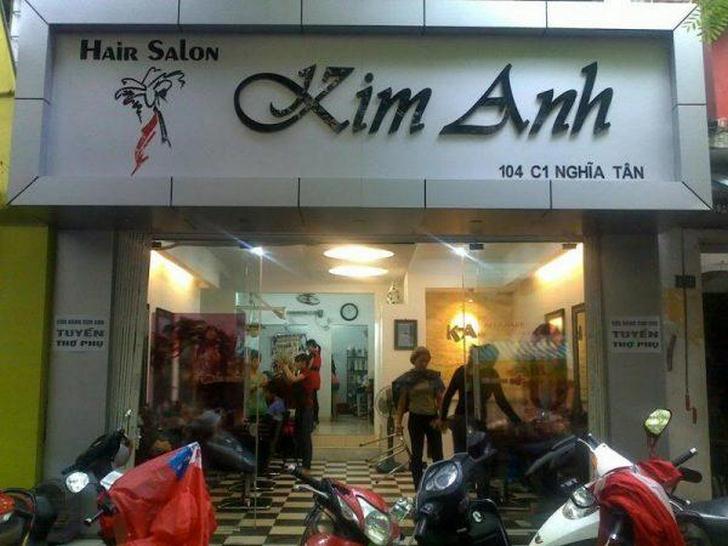 Biển quảng cáo salon tóc Kim Anh